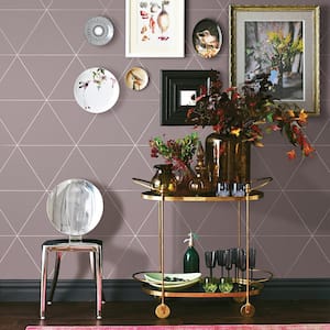 Twilight Purple Geometric Paper Strippable Roll Wallpaper (Covers 56.4 sq. ft.)