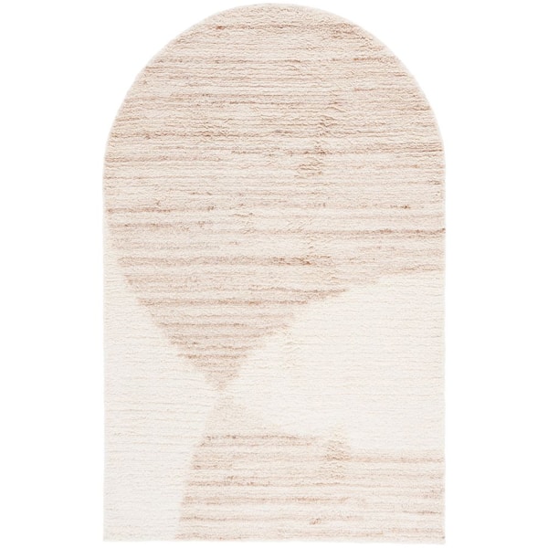 Vermont 6 ft. x 9 ft. Beige/Ivory 2-Tone Abstract Striped Specialty Area Rug