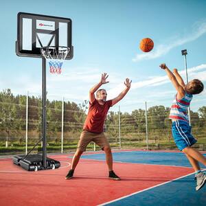43.5 in. x 35 in. Portable Basketball Hoop Stand Adjustable Height with Shatterproof Backboard Wheels