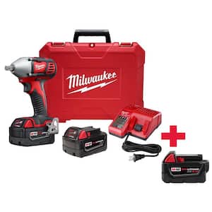 M18 18V Lithium-Ion Cordless 1/2 in. Impact Wrench W/ Pin Detent Kit W/ M18 5.0Ah Battery