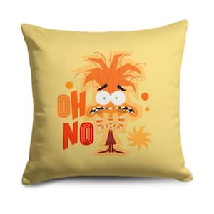 Disney Inside Out 2 Oh No Oh No 18 x18 Printed Multicolor Throw Pillow
