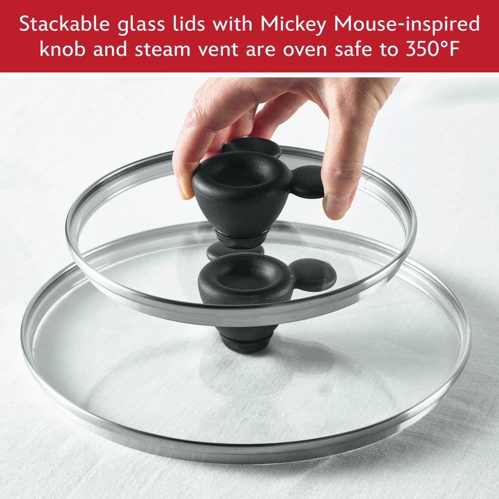 Red Aluminum Disney Nonstick 7-Piece Cookware Set