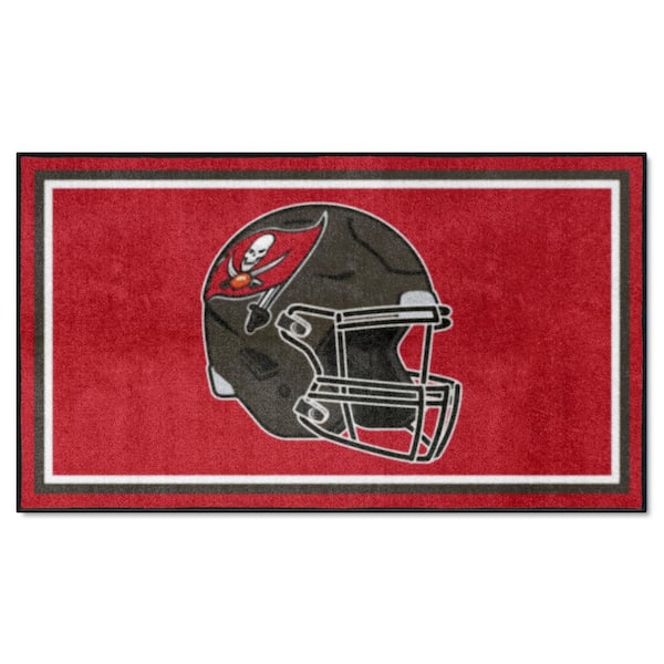 FANMATS Tampa Bay Buccaneers Red 3 ft. x 5 ft. Plush Area Rug