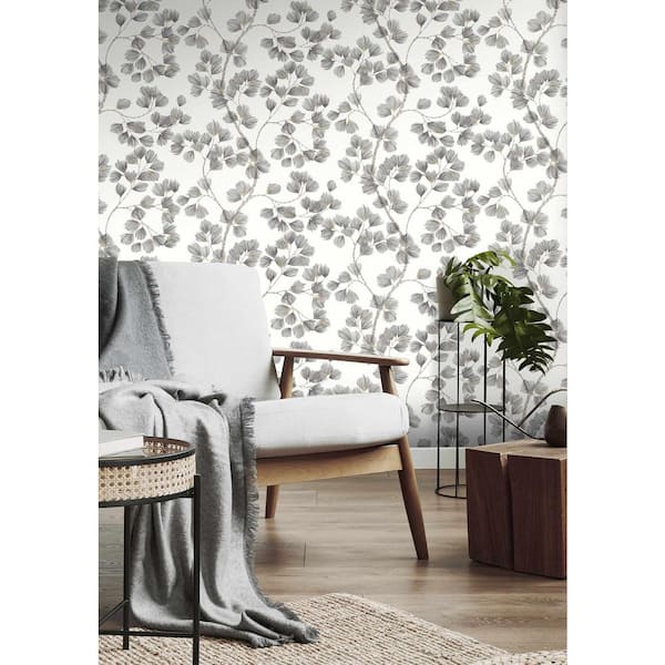 Newcomb Grey Trailing Branches Wallpaper