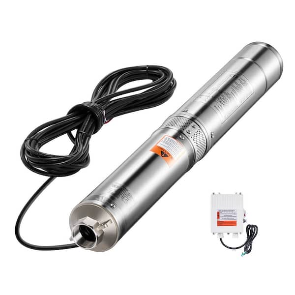 Deep Well Submersible Pump, 1 HP Output Power, 230V, 31.7 GPM Flow 207 ft. Head, with 32.81 ft. Cord External Control