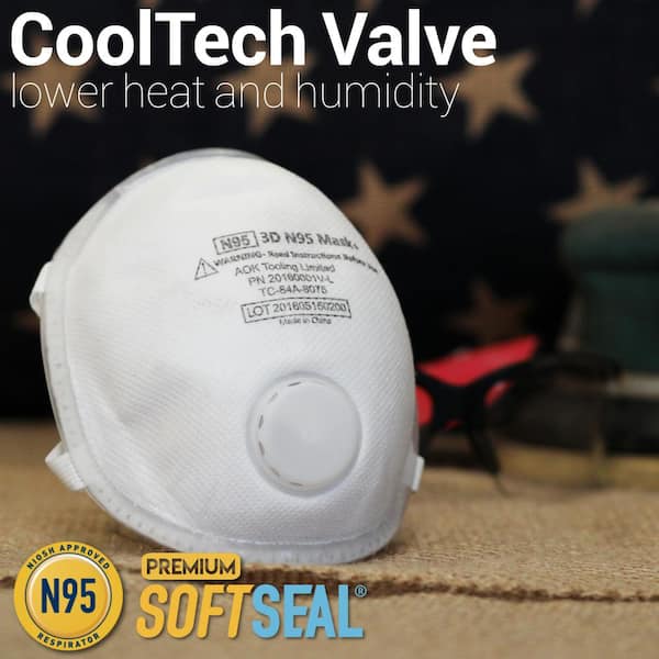 SoftSeal Silicon Molded XL N95 Certified Respirator with CoolTech