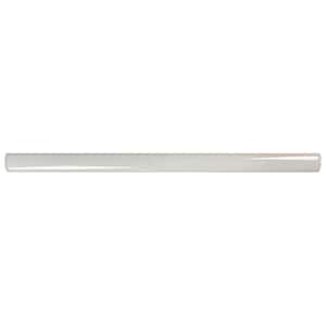Coco Demi-Bullnose Glossy Cloud White 1/2 in. x 7-7/8 in. Glossy Ceramic Wall Tile Trim