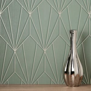 Silas Green Geo Matte Non-Pasted Strippable Wallpaper Sample