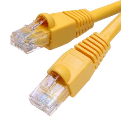 2 Feet Snagless/Molded Boot ED743413 5 Piece CAT5E Hi-Speed LAN Ethernet Patch Cable White 