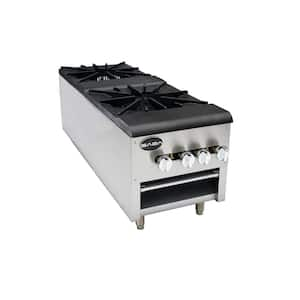 MegaChef Portable 2-Burner 5.5 in. White Hot Plate with Temperature Control  985103788M - The Home Depot