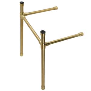 Dreyfuss Stainless Steel Console Sink Legs in Brushed Brass