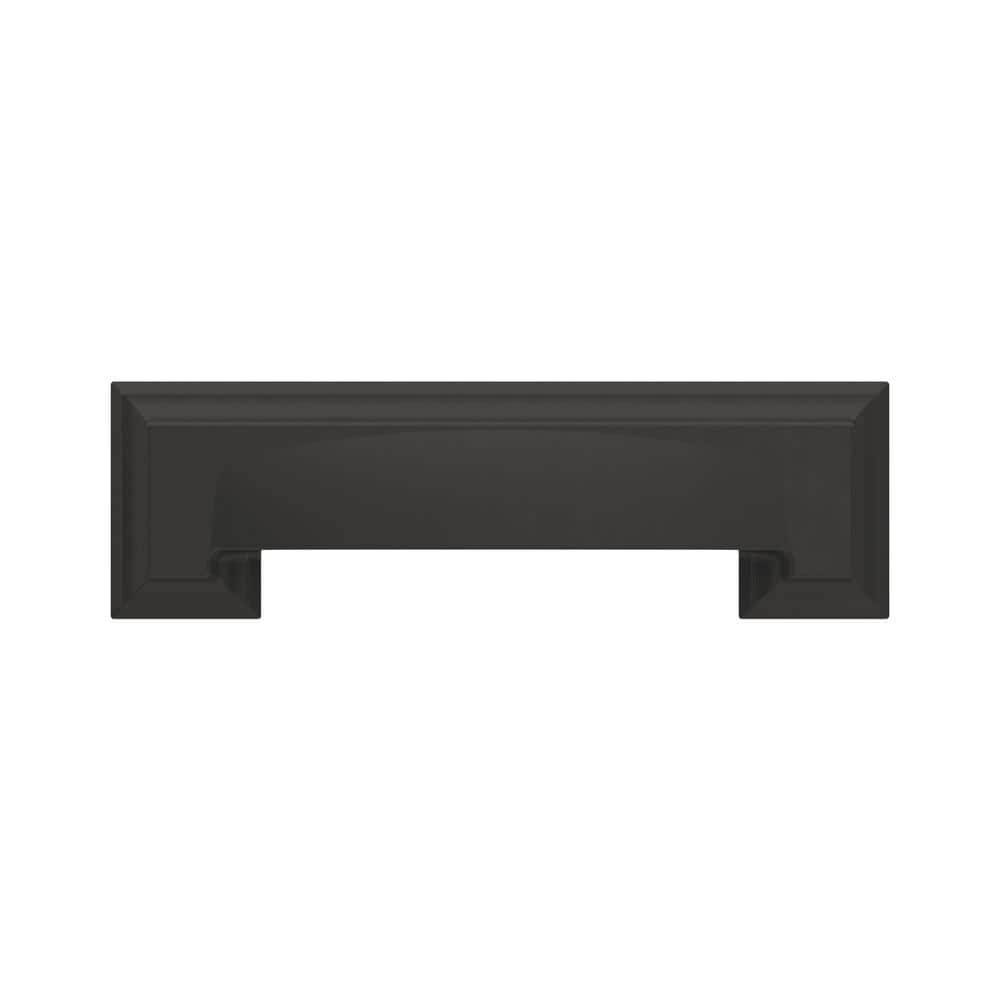 Matte Black Traditional Cabinet Cup Pull with Mounting Hardware