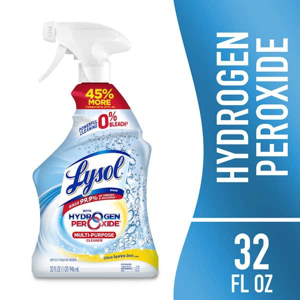 Power and Free 32 oz. Hydrogen Peroxide Citrus Sparkle Zest Scent Disinfecting All-Purpose Cleaner Trigger Spray