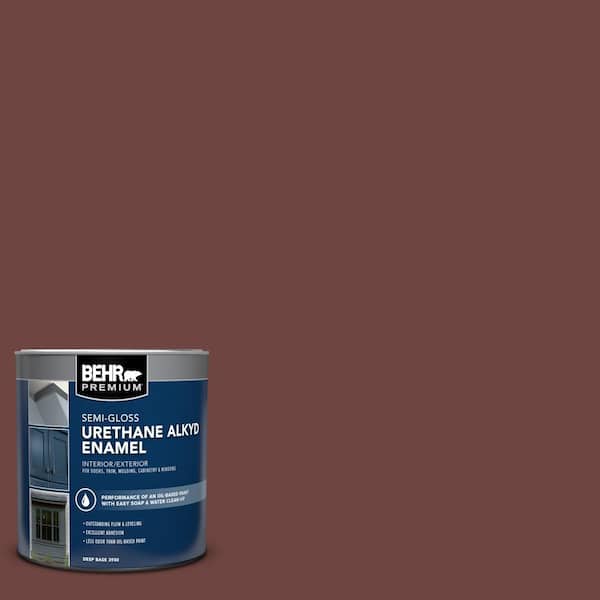 BEHR PREMIUM 1 qt. #S-G-710 Hawaiian Cinder Semi-Gloss Enamel Urethane Alkyd Interior/Exterior Paint