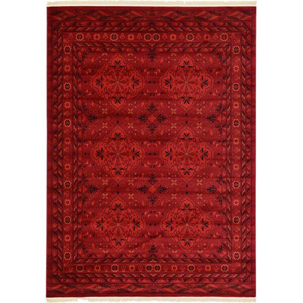 Unique Loom Tekke McKinley Red 8' 0 x 11' 0 Area Rug