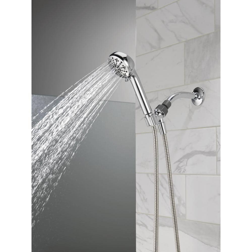 Chrome Adjustable Multi-Head Handheld Shower with Hose