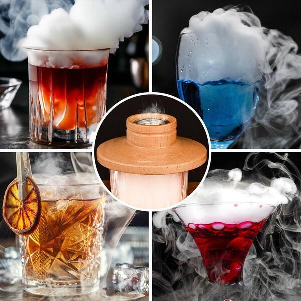 Lynzavix Cocktail Smoker Kit with Torch, Multi-Color Wood, Wood