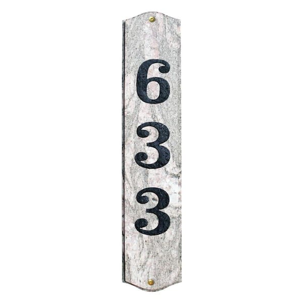 QualArc Wexford Rectangular Granite Address Plaque in Five Color Natural Stone Color