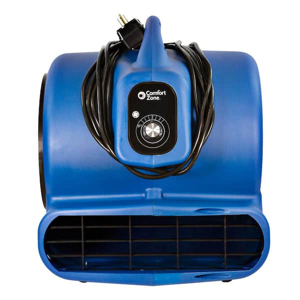 Industrial Blue Carpet Dryer Air Mover 3 Speed 1/3 HP Blower Fan GFCI Outlets 