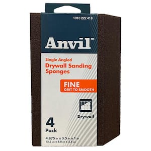 3.5 in. x 4.875 in. x 1 in. 150 Grit Fine Drywall Sanding Sponge (4-Pack)