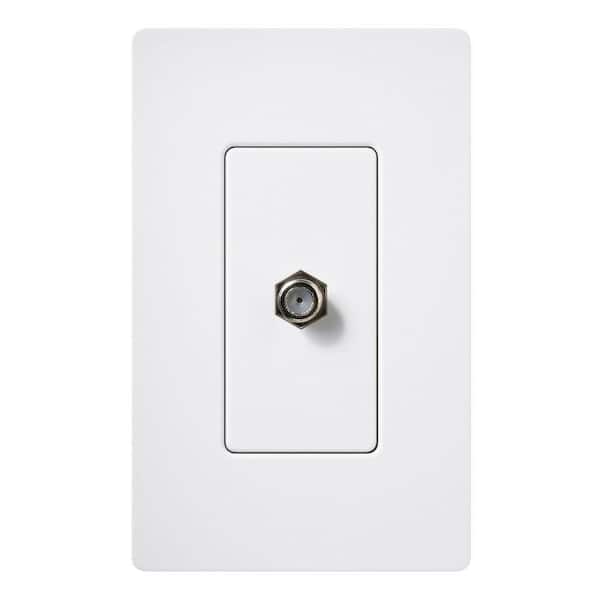 Claro Coaxial Cable Jack, Snow (SC-CJ-SW)