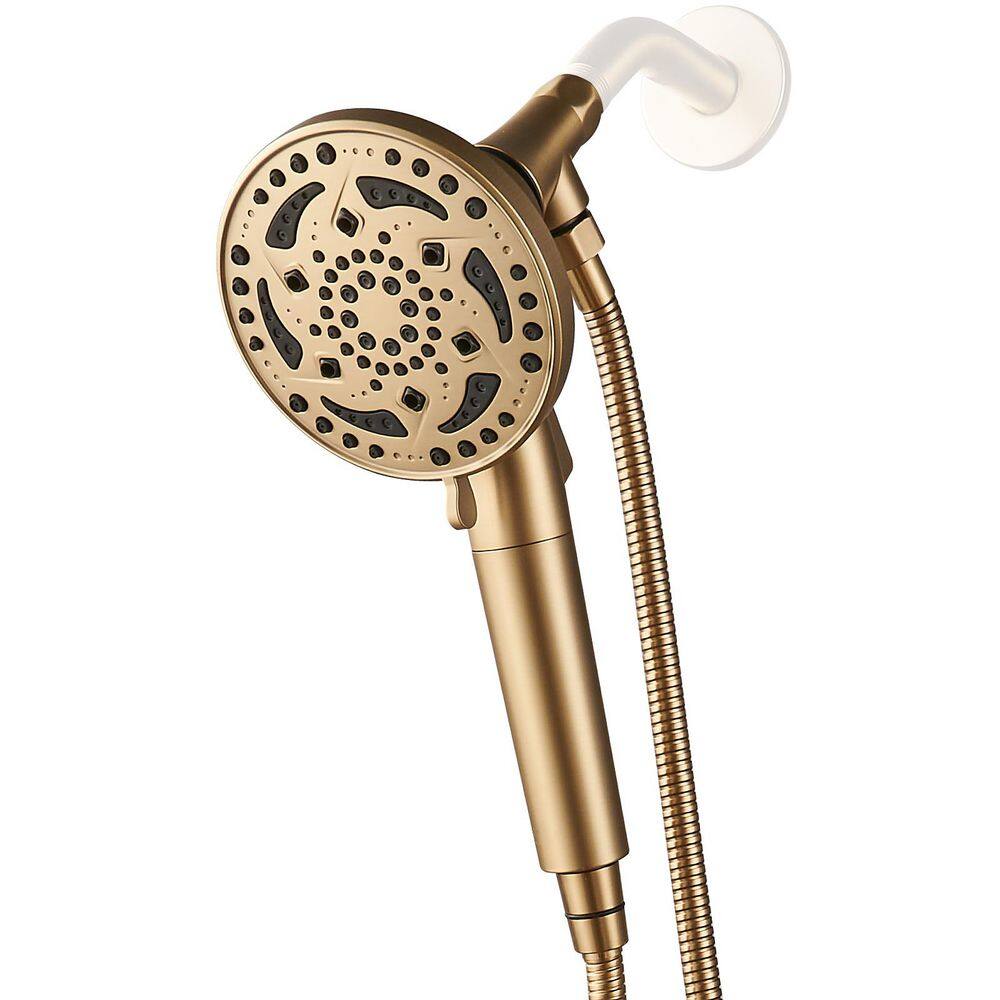 7-Spray Pattern 4.92 in. Wall Mount Handheld System Heads 1.8 GPM with Filter，Removable Shower hose in Gold price history on PriceWatchPro