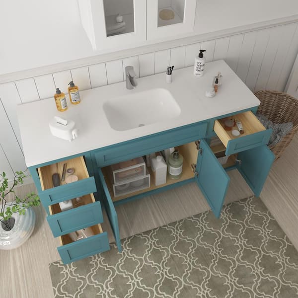 Vanity Art 63 in. W x 21 in. D x 32.5 in. H Bath Vanity Cabinet