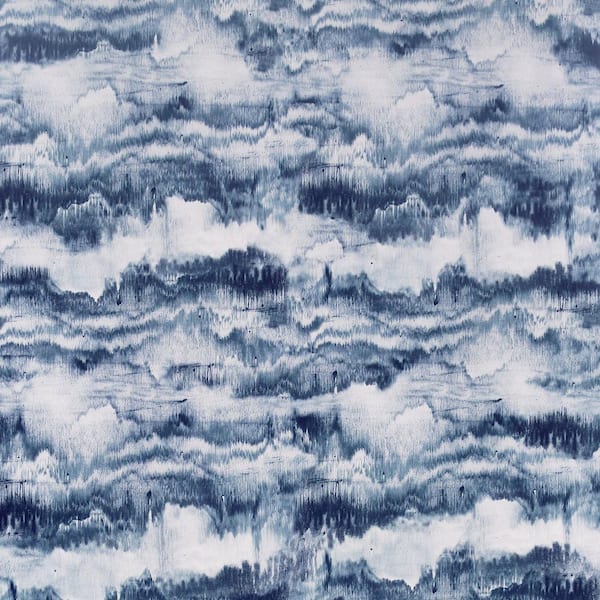 Arthouse Irene Navy Painted Canvas Wallpaper Sample