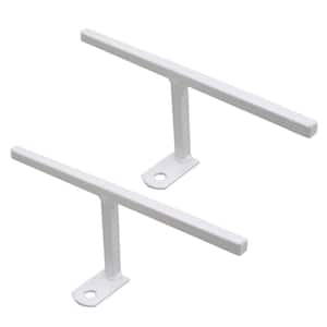 3 in. White T-Bracket with Screws (2-Pack)