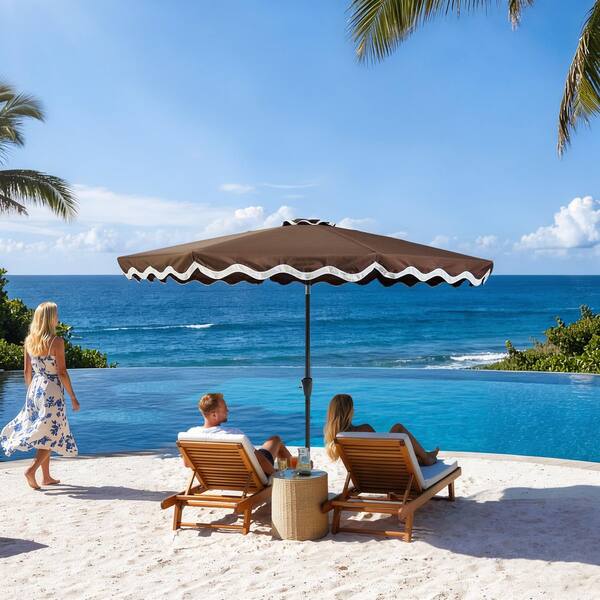 XIZZI Nimbus Cool 10 ft. Steel Market Crank and Auto-Tilt Patio