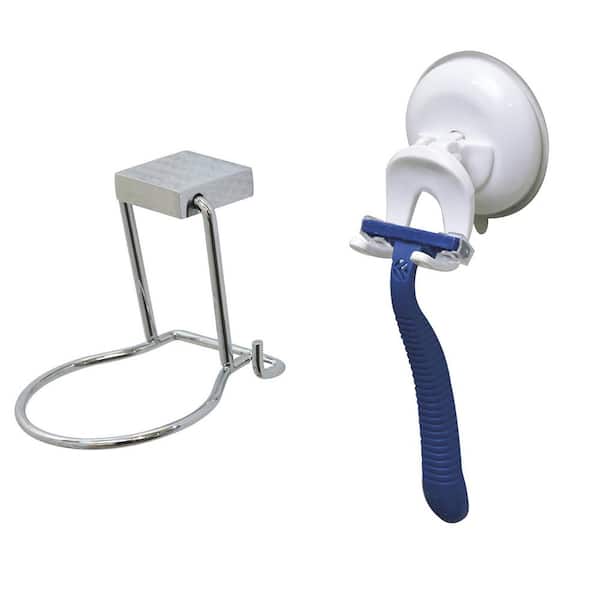 Details about   Razor Holder Wall-mounted Suction Cup Shaver Rack Hanger Bathroom Accessories