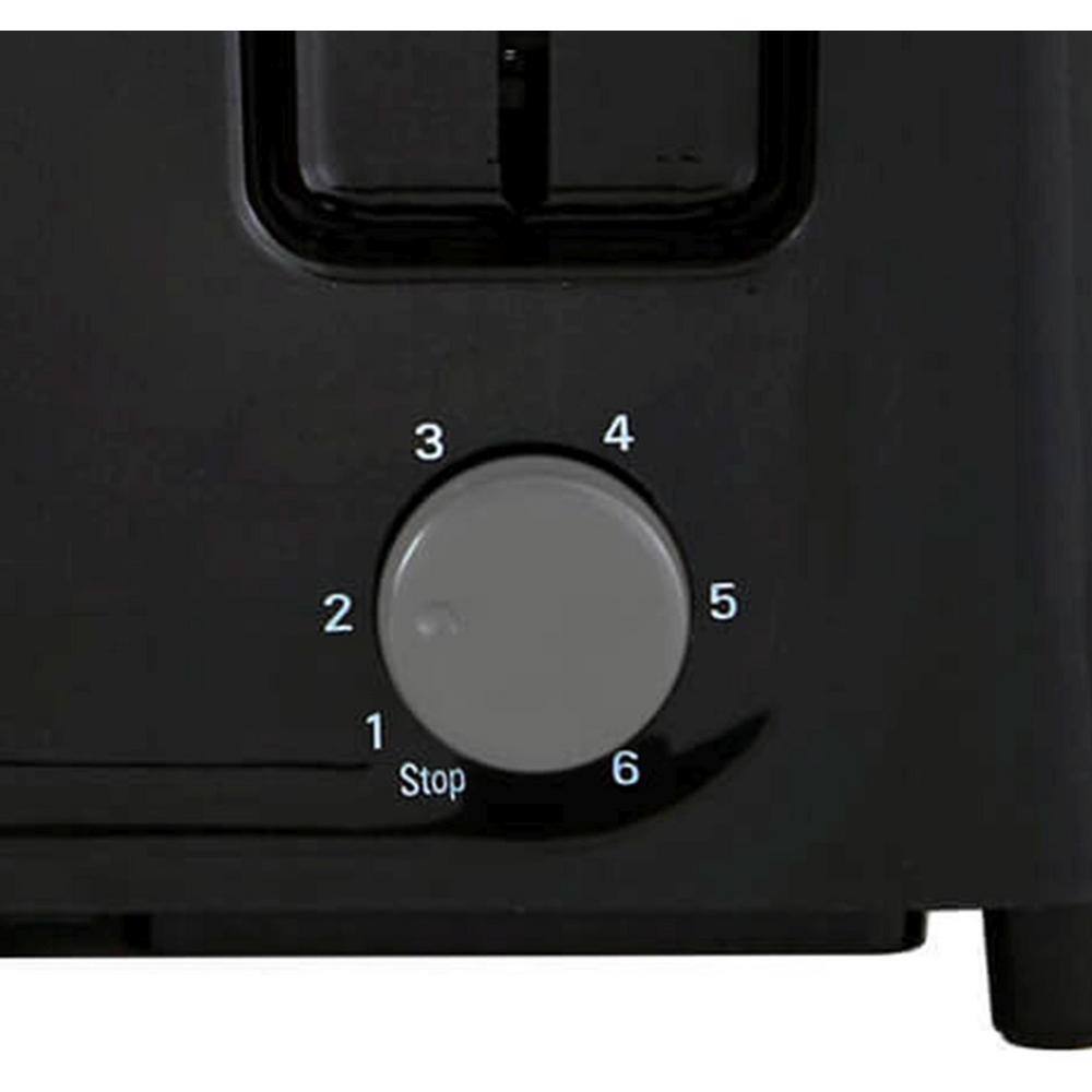 Black Stainless Steel 4-Slice Digital Toaster with Wide Slots