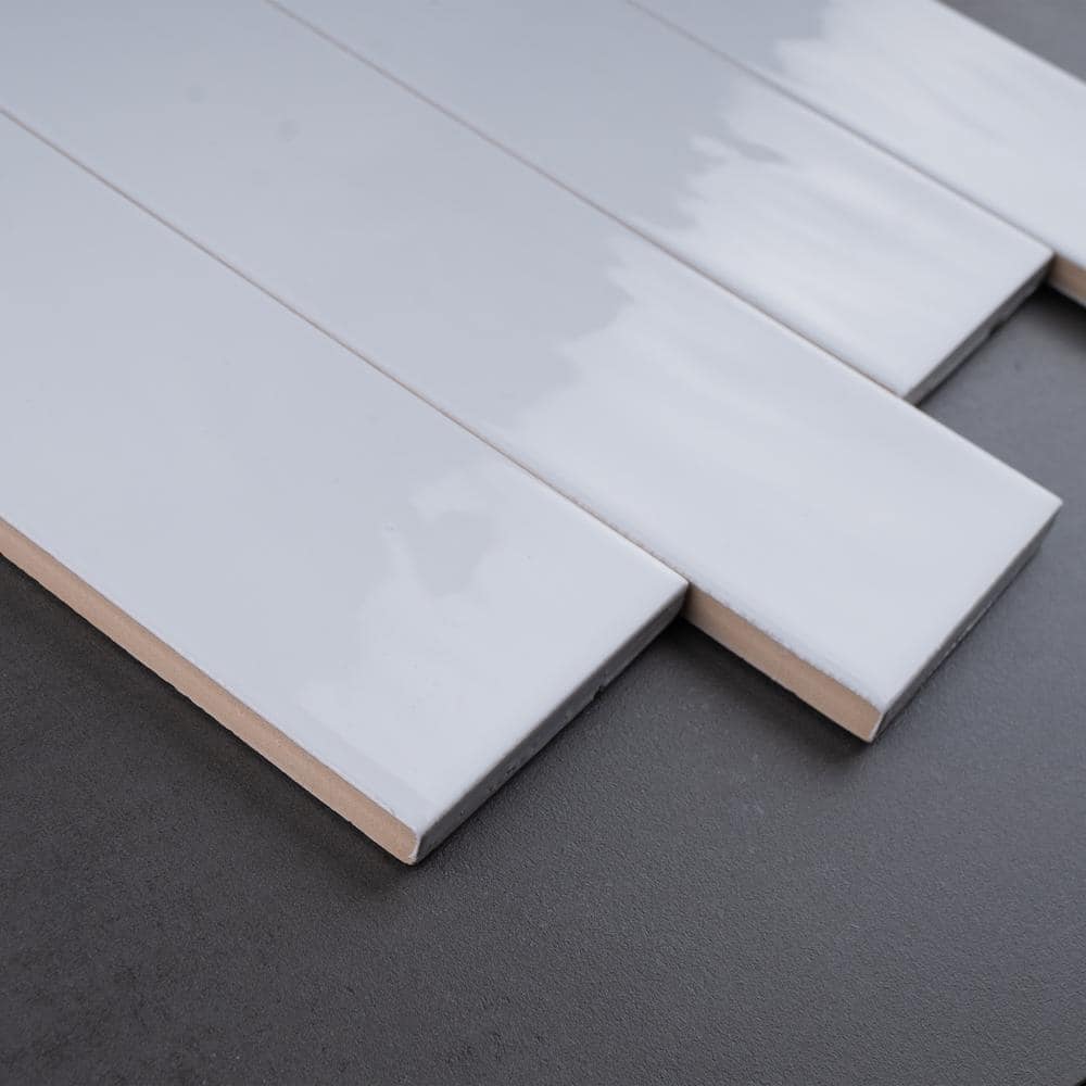 White Glossy Ceramic 3x12 Subway Wall Tile