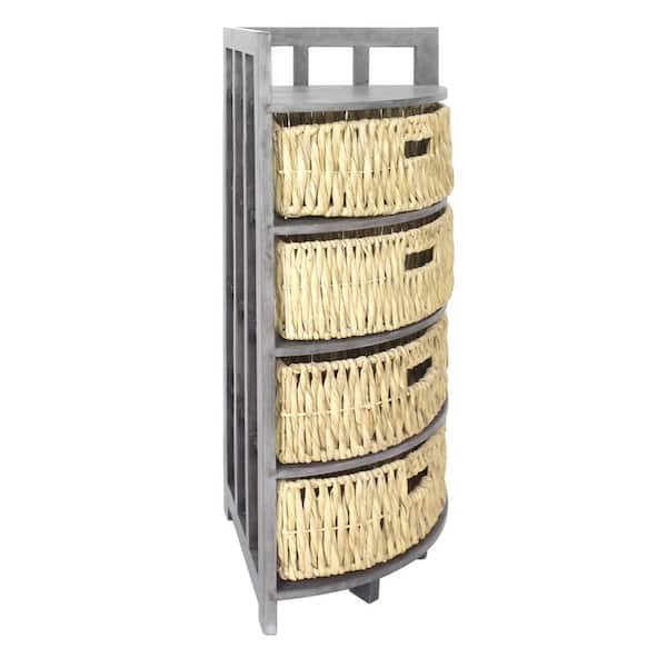 HomeRoots Shelly Brown with a Drawer Wood Cabinet
