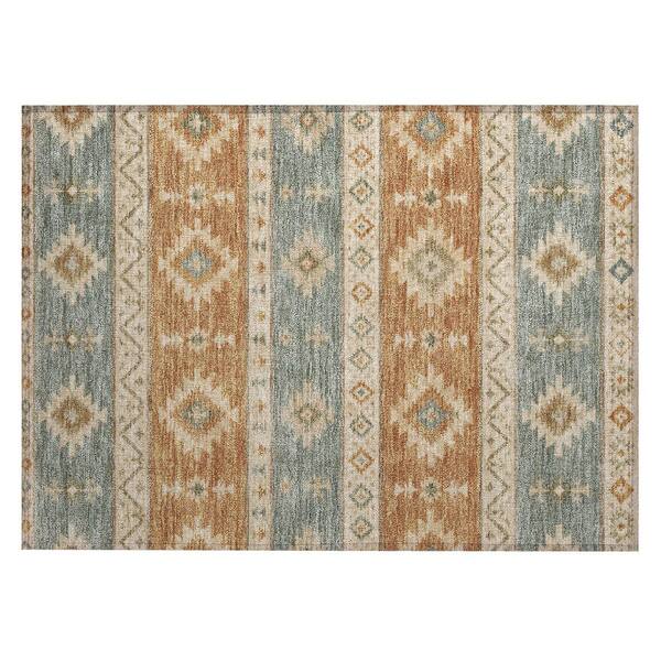 Chantille Machine Washable Indoor/Outdoor Abstract ACN3126 Terracotta 2 ft. x 3 ft. Accent Rug