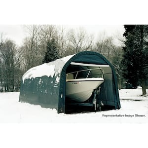 ShelterCoat 13 ft. x 20 ft. Wind and Snow Rated Garage Round Green STD