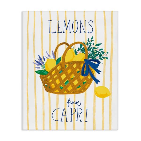 Lemon Basket from Capri by Be Ni La Unframed Food Graphic Art Print 48 in. x 36 in.