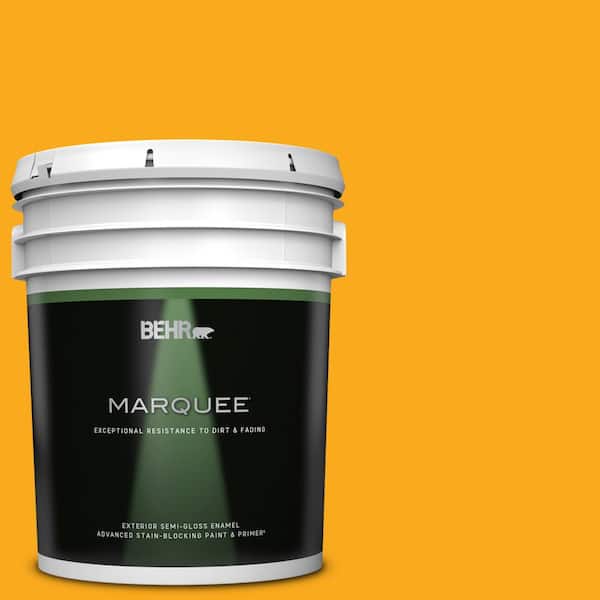 BEHR MARQUEE 5 gal. #P270-7 Sunny Side Up Semi-Gloss Enamel Exterior Paint & Primer