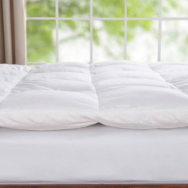 Peace nest Peace Nest White Goose Feather Bed Medium No Pocket Down King Mattress Topper