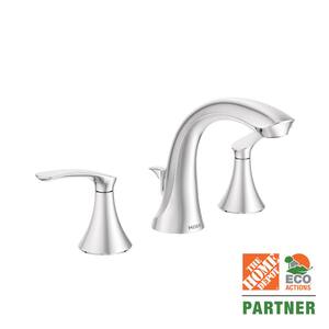 Darcy 8 in. Widespread 2-Handle High-Arc Bathroom Faucet in Chrome
