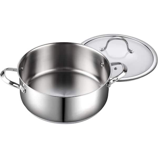 Cooks Standard Classic 7 qt. Round Stainless Steel Dutch Oven with