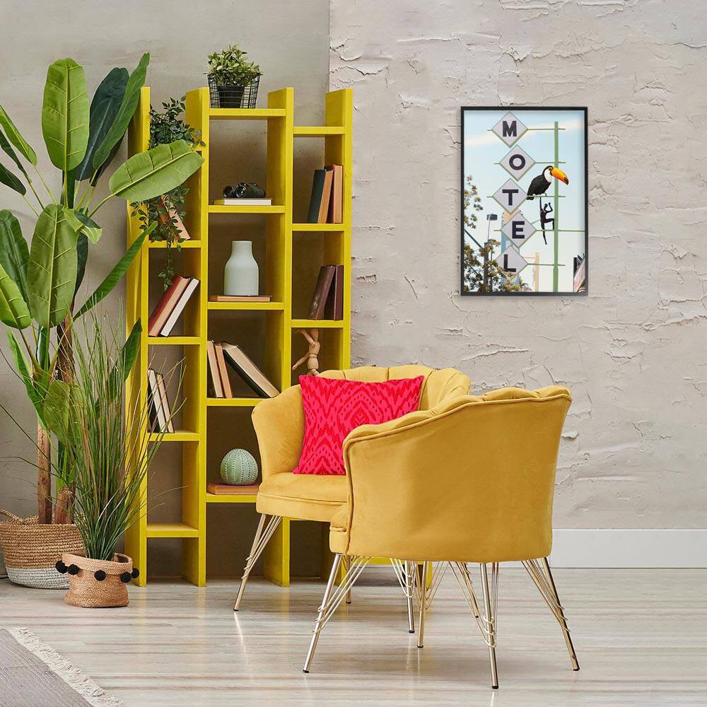 Toucan on Motel Sign by Ashley Singleton Black Framed Animal Giclee Art Print 24 in. x 16 in. price history on PriceWatchPro