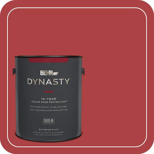 BEHR DYNASTY 1 gal. #160B-7 Daredevil Flat Exterior Stain-Blocking Paint & Primer