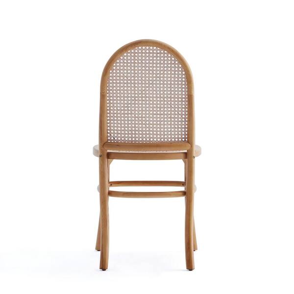 Manhattan Comfort Paragon Nature and Cane Dining Side Chair 2.0 