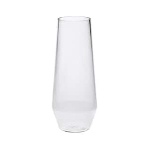 (Set of 4) 9 oz. Clear Premium Quality Unbreakable Stemless Acrylic Flutes Glasses