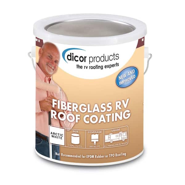 Dicor Fiberglass Rv Roof Coating Wht RP-FRC-1 - The Home Depot