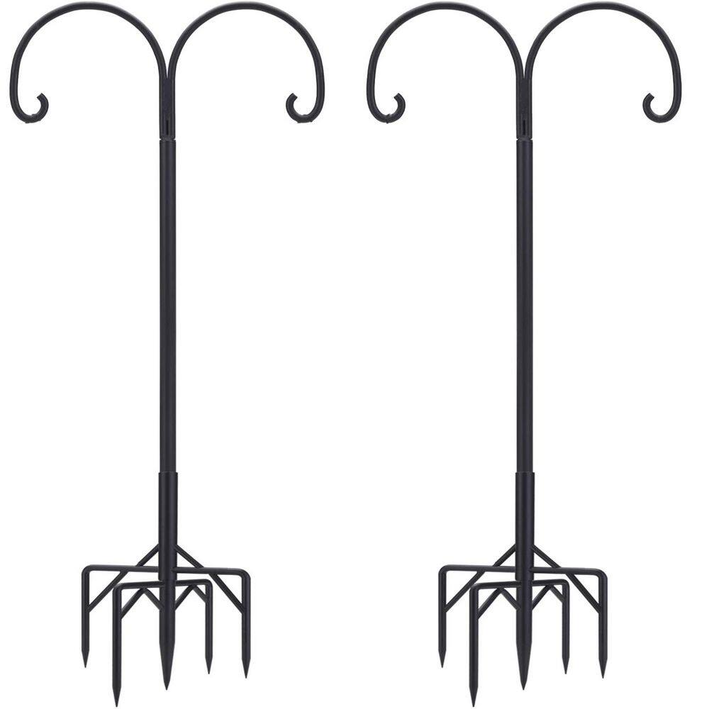 PALEO 78 in. Bird Feeder Pole, Double Shepherds Hooks for Outdoor 2-Pack price history on PriceWatchPro