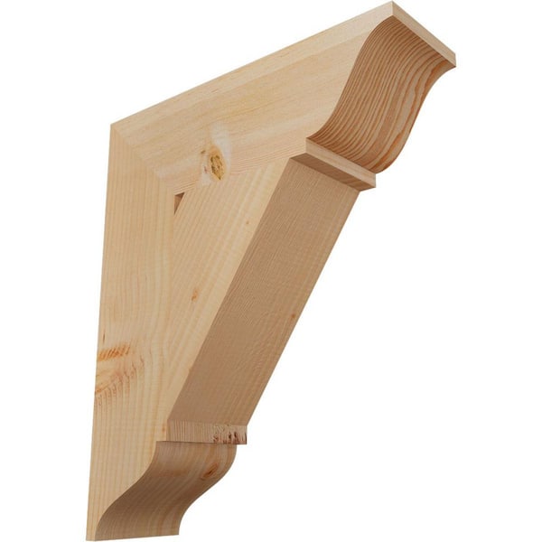 Ekena Millwork 5.5 in. x 24 in. x 20 in. Douglas Fir Traditional Smooth Bracket