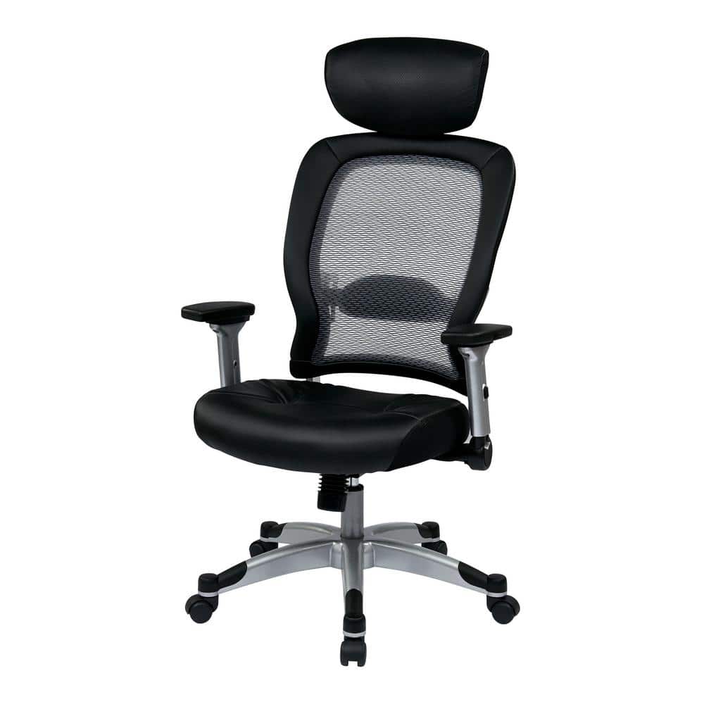 Black Mesh and Leather High Back Executive Swivel Chair