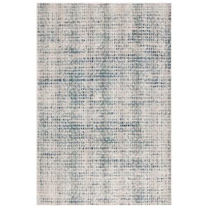 Rainbow Blue/Ivory 9 ft. x 12 ft. Woven Marle Indoor/Outdoor Area Rug
